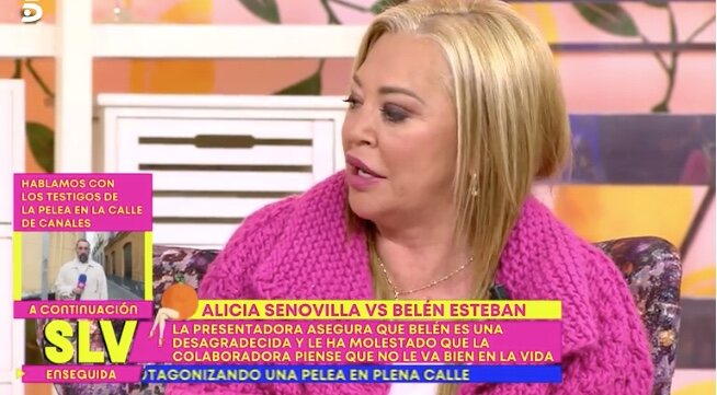 Belén Esteban responde a Alicia Senovilla / Foto: Telecinco.es