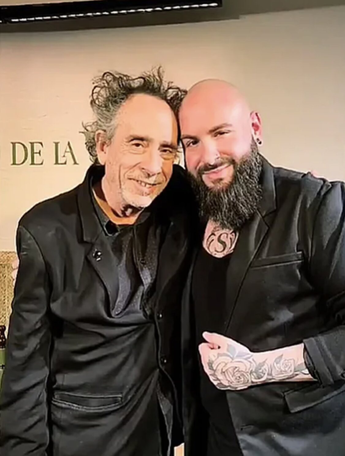 Tim Burton con Pino Losada/ Foto: Instagram