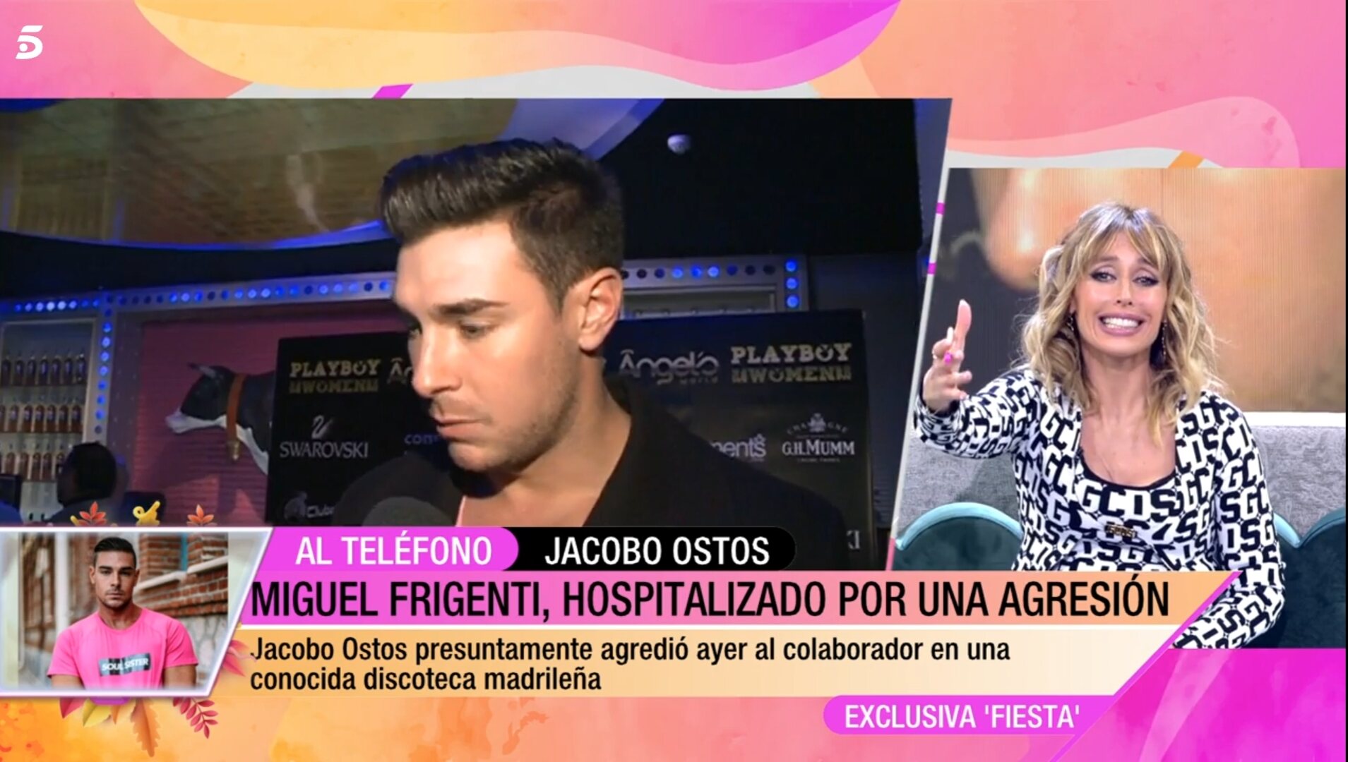 Jacobo Ostos, orgulloso de haber agredido a Miguel Frigenti | Foto: Telecinco.es