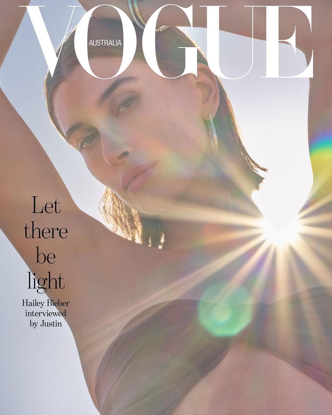 Hailey Bieber protagoniza la portada de marzo de Vogue Australia | Foto: Instagram