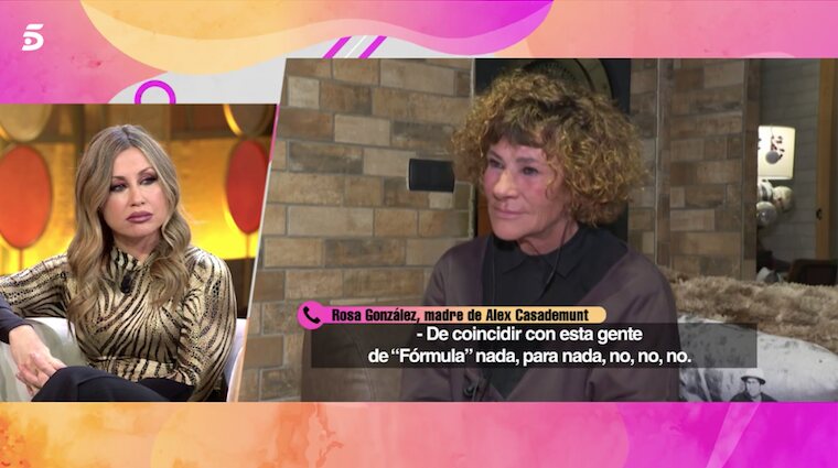 Verónica Romero habla de la madre de Álex Casademunt en 'Fiesta'/ Foto: telecinco.es
