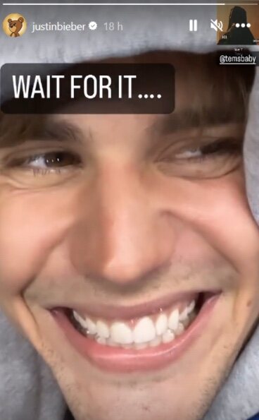Justin Bieber sonriendo en su vídeo de Instagram/ Foto: Instagram