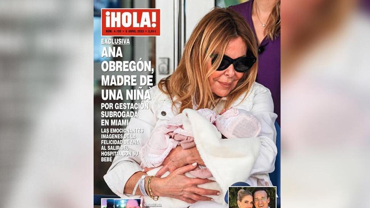 Ana Obregón saliendo del hospital con su hija Ana | Foto: ¡HOLA!