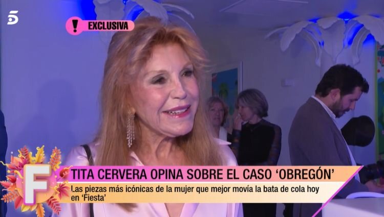 Tita Cervera opina y se moja sobre el tema de la maternidad de Ana Obregón / Foto: Telecinco