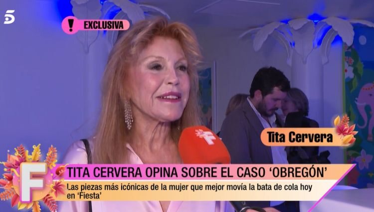 Tita Cervera habla sobre el revuelo que ha ocasionado el tema de la edad/ Foto: Telecinco