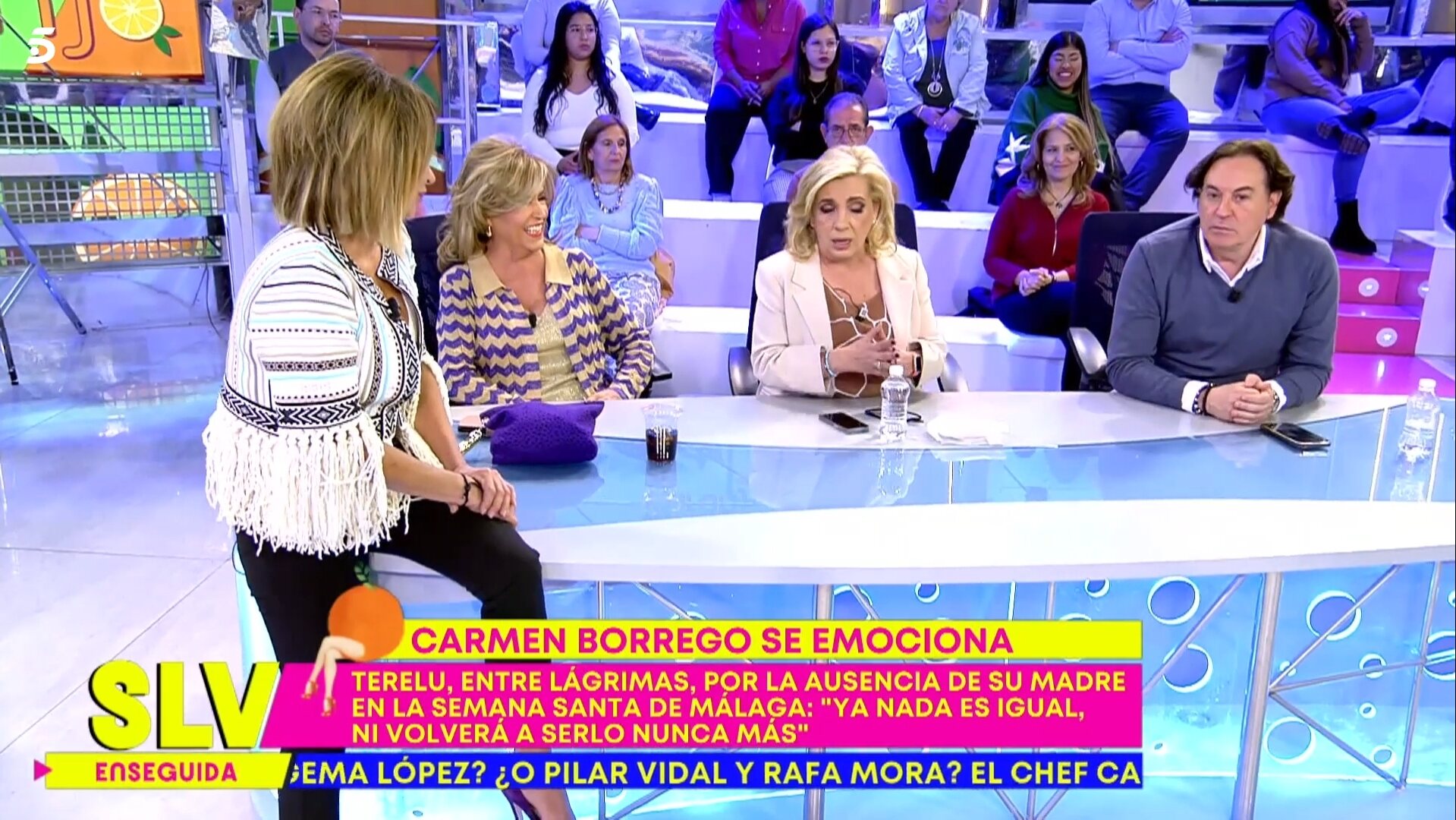 Carmen se derrumba en plató / Foto: Telecinco.es