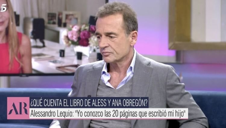 Alessandro Lequio en 'El programa de Ana Rosa' hablando del libro de su hijo/ Foto: Telecinco