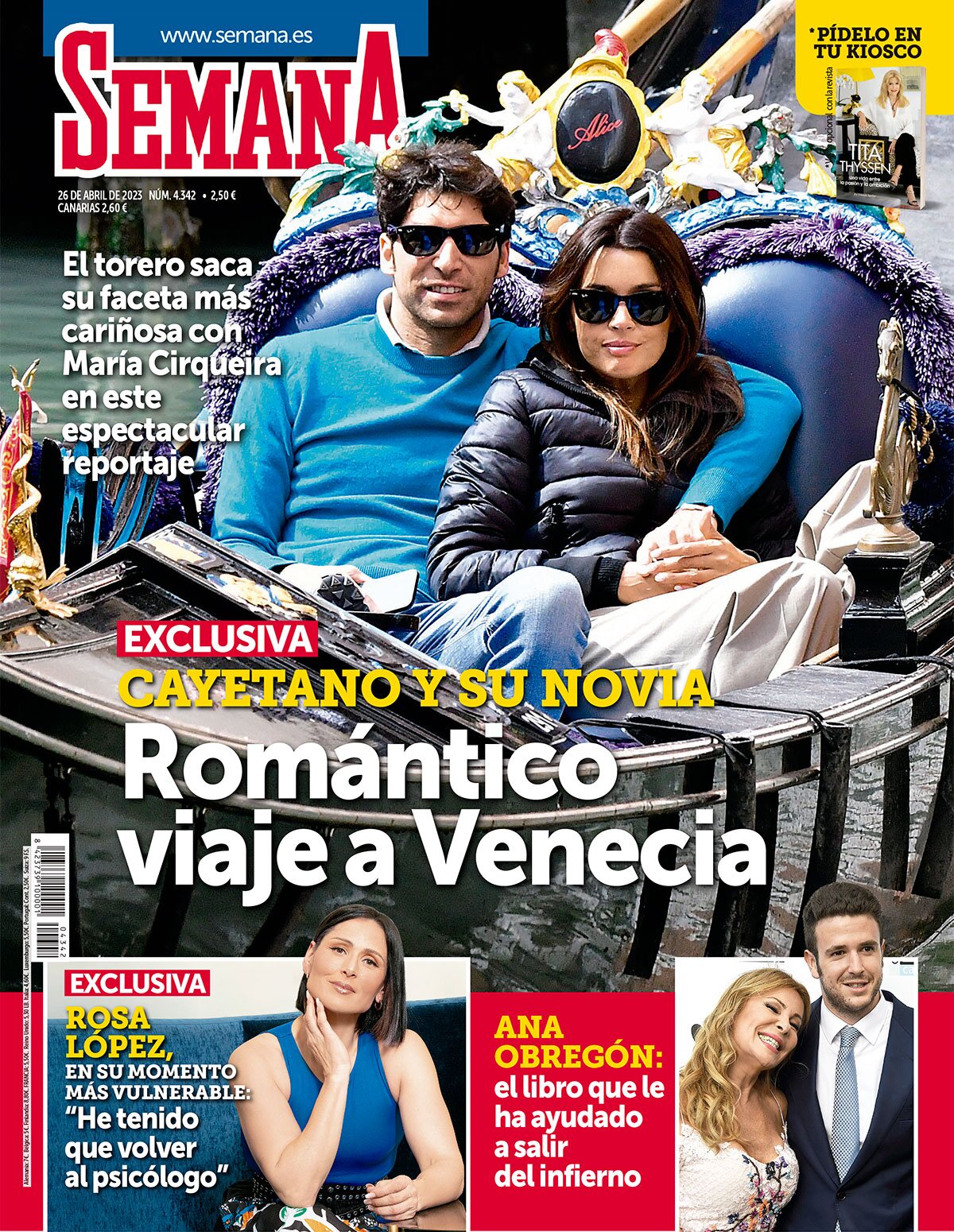 Cayetano Rivera y su novia en portada / Foto: Revista Semana