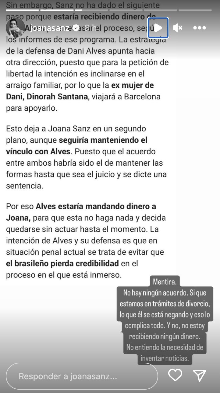 Joana Sanz vuelve a desmentir información publicada sobre ella | Foto: Instagram