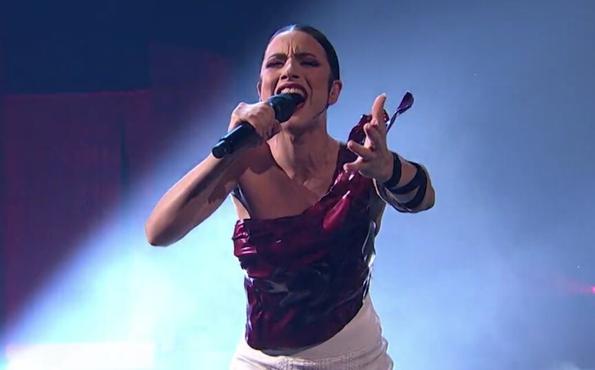 Blanca Paloma en su actuación en Eurovisión 2023