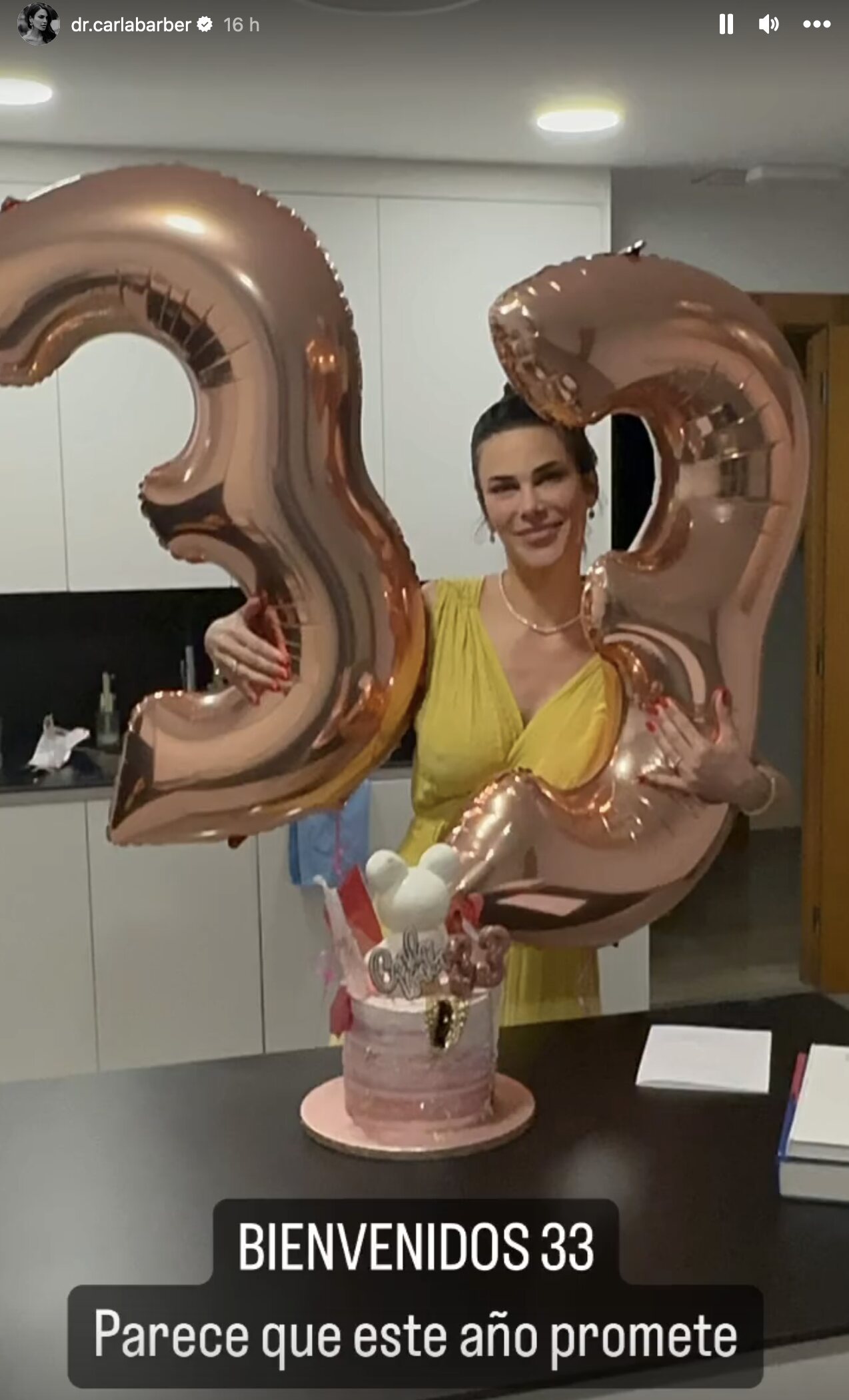 Carla Barber celebrando su 33 cumpleaños/ Foto: Instagram
