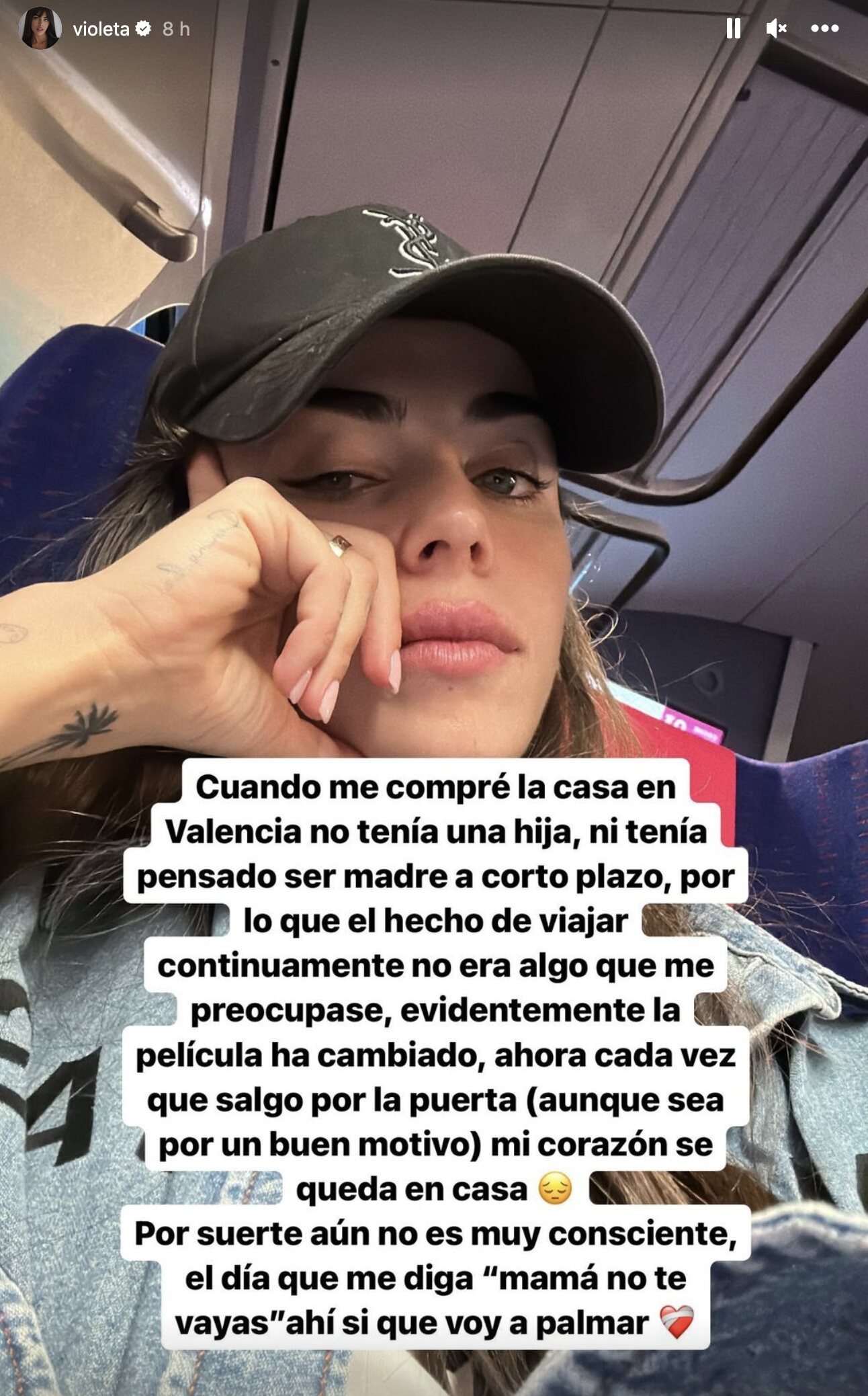 Violeta Mangriñán reflexiona sobre su vida/ Foto: Instagram