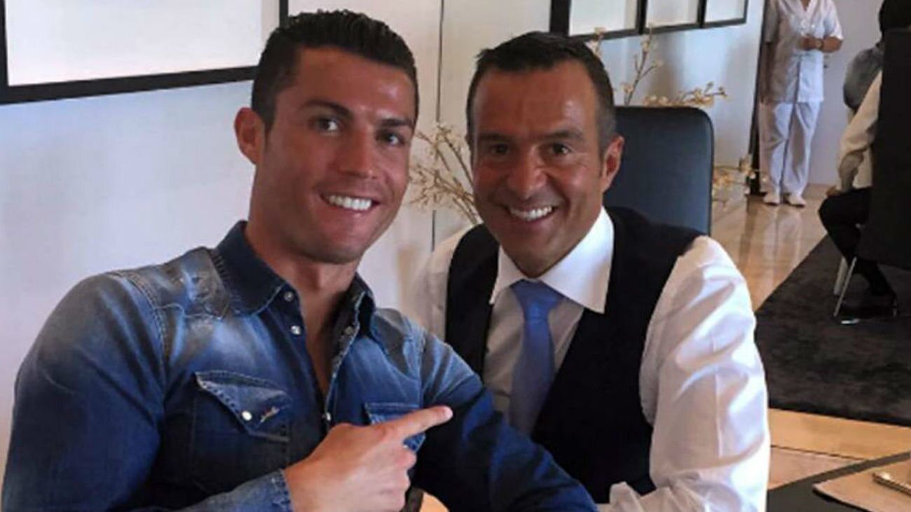 Cristiano Ronaldo y Jorge Mendes/ Foto. Instagram