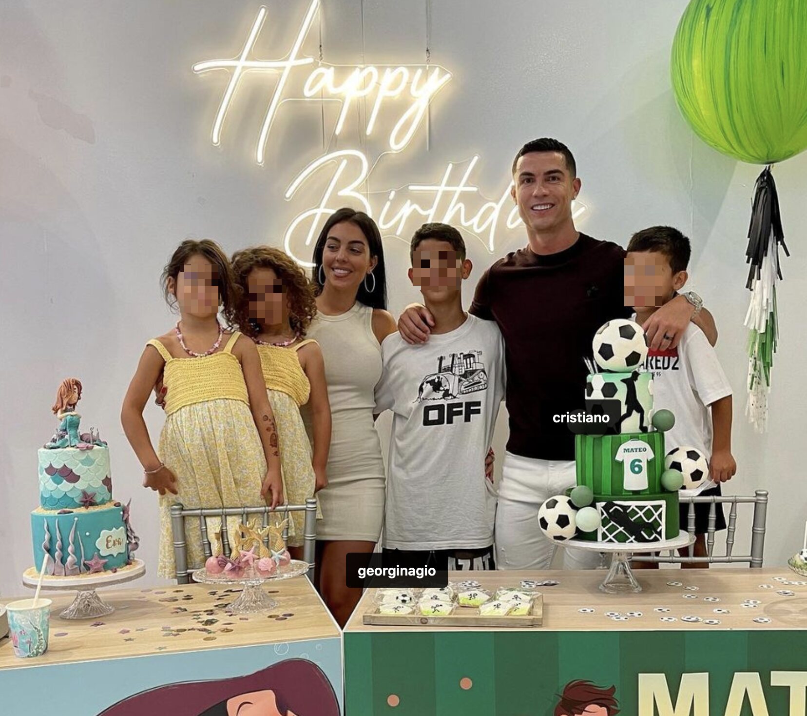 Georgina Rodríguez y Cristiano Ronaldo celebran el cumpleaños de sus gemelos/ Foto: Instagram