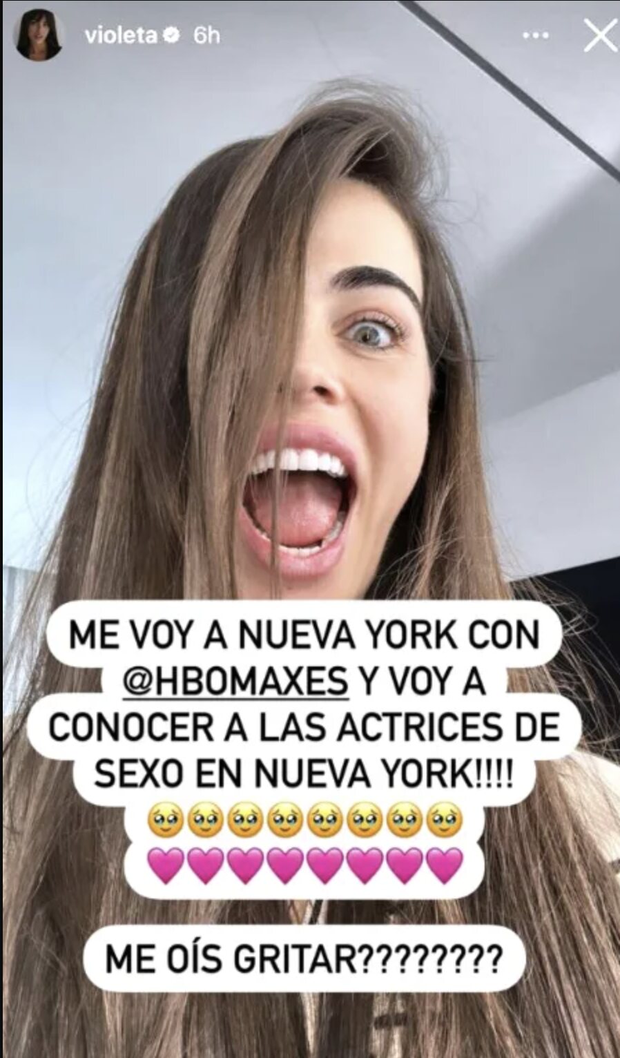 Violeta Mangriñán, emocionada por su viaje a Nueva York/ Foto: Instagram
