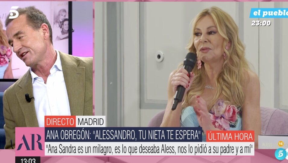 Alessandro escucha a Ana Obregón | Foto: telecinco.es