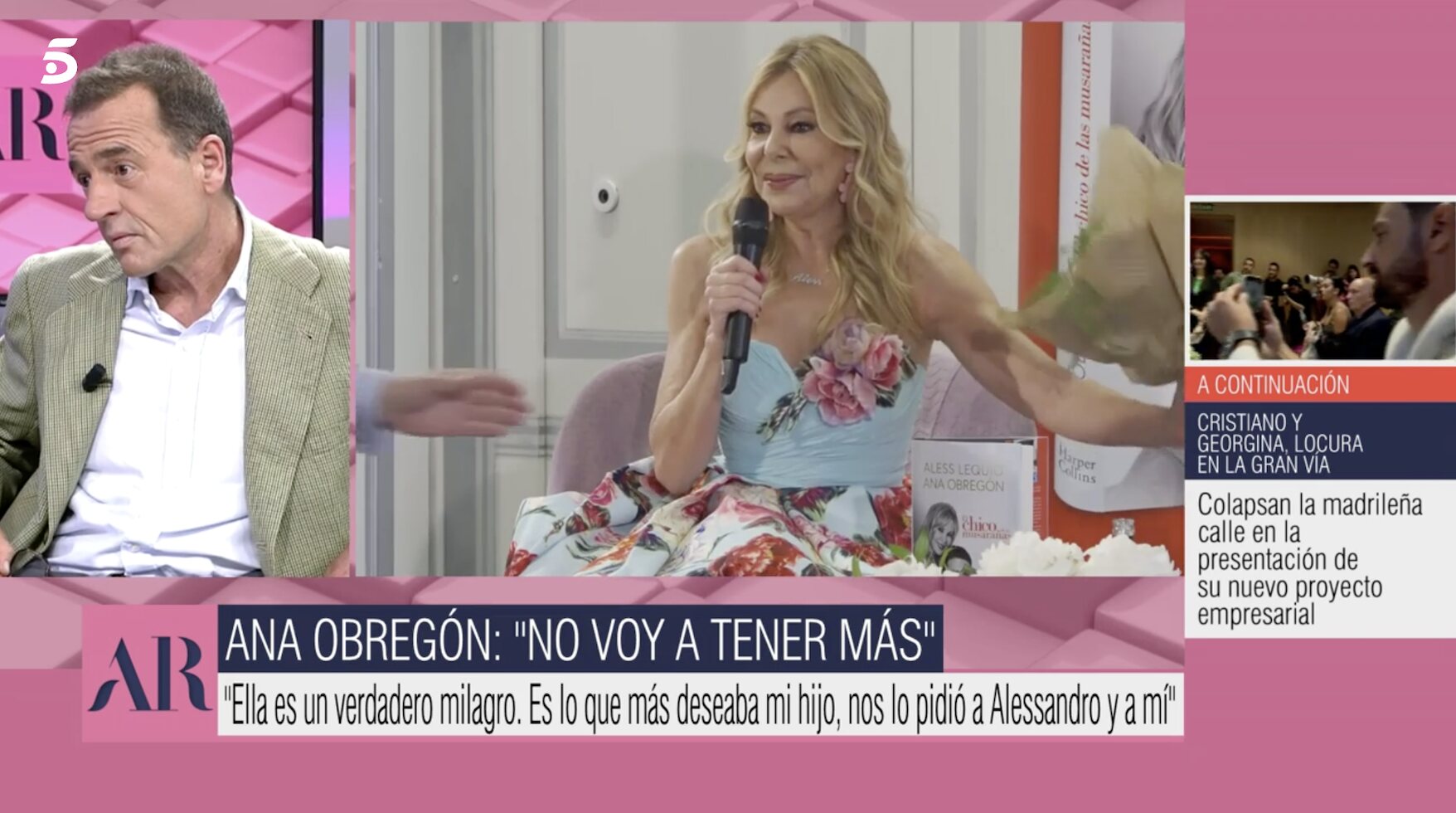 Alessandro Lequio critica a Ana Obregón/ Foto. telecinco.es