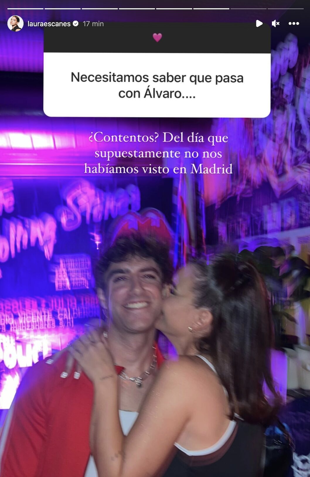 Álvaro de Luna y Laura Escanes de fiesta/ Foto: Instagram