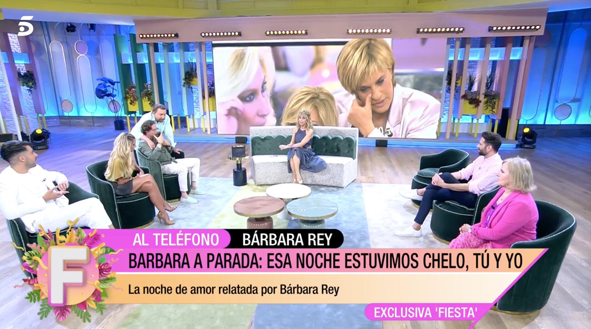 Bárbara Rey brota con Pipi Estrada por llamarla en directo | Foto: Telecinco.es