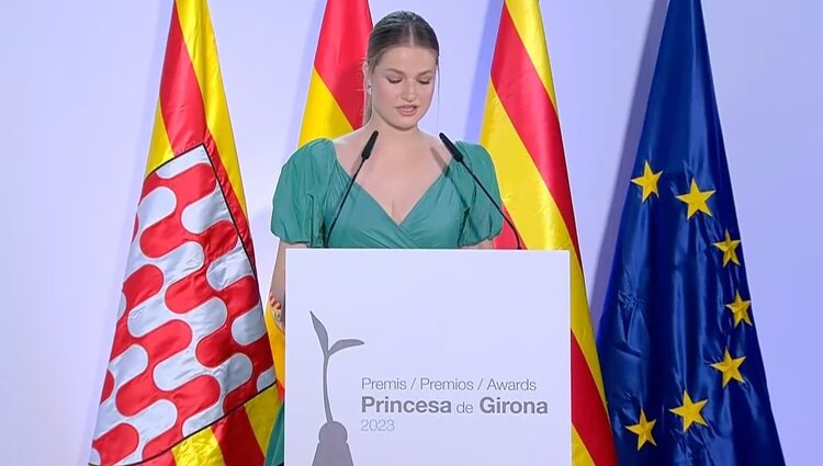 La Princesa Leonor pronuncia su discurso en los Premios Princesa de Girona 2023 | Foto: Casa Real