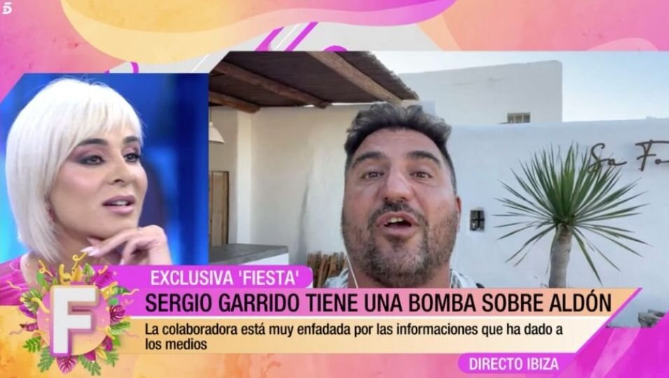 Sergio Garrido advierte a Ana María Aldón de una supuesta infidelidad por parte de su novio Eladio | Fuente: Telecinco.es