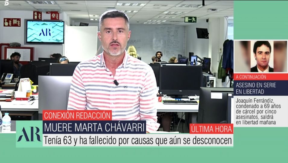 Pepe del Real anuncia la muerte de Marta Chávarri en 'El programa de AR' | Fuente: Telecinco.es