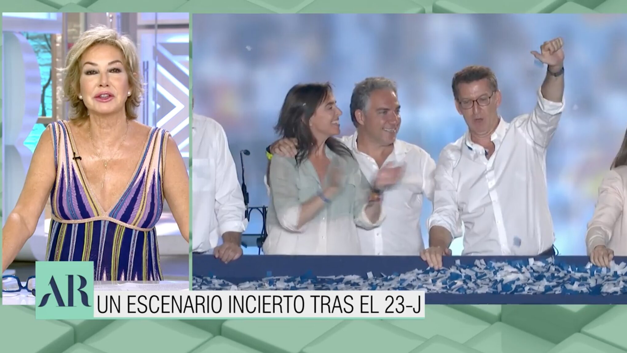 Ana Rosa Quintana tenía previsto entrevistar a Feijóo como nuevo Presidente | Foto: Telecinco.es
