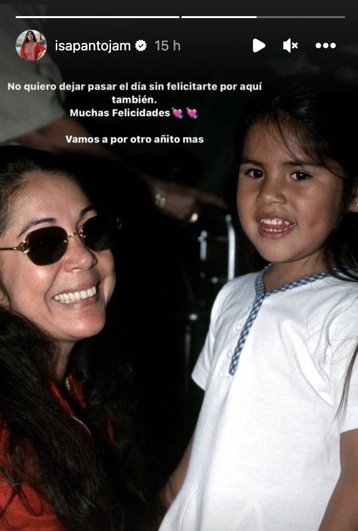 La felicitación de Isa Pantoja a su madre Isabel Pantoja | Foto: Instagram
