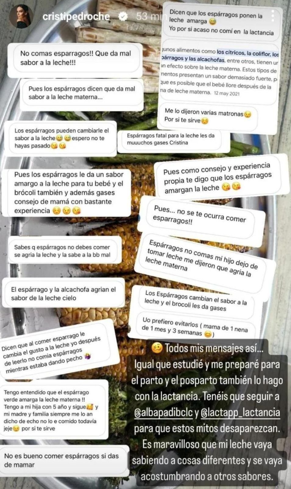 Comentarios sobre la alimentación de Cristina Pedroche en su periodo de lactancia | Foto: Instagram