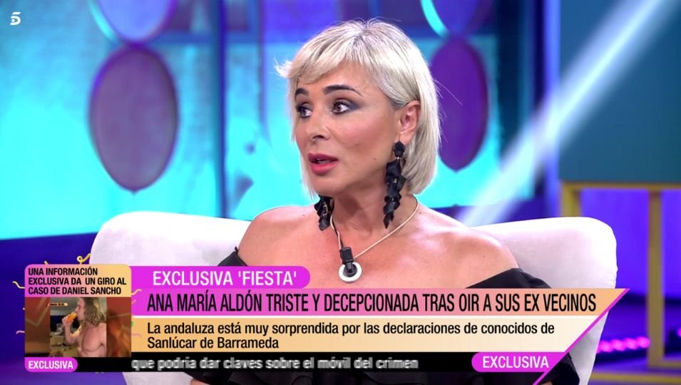 Ana María Aldón, hundida tras escuchar a sus vecinos | Foto: Telecinco.es
