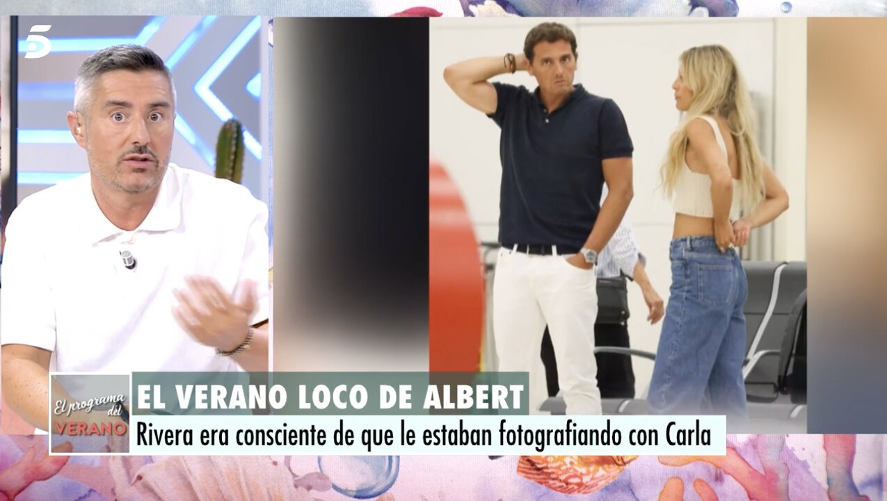 Albert Rivera era consciente de que le estaban fotografiando con Carla | Foto: Telecinco.es