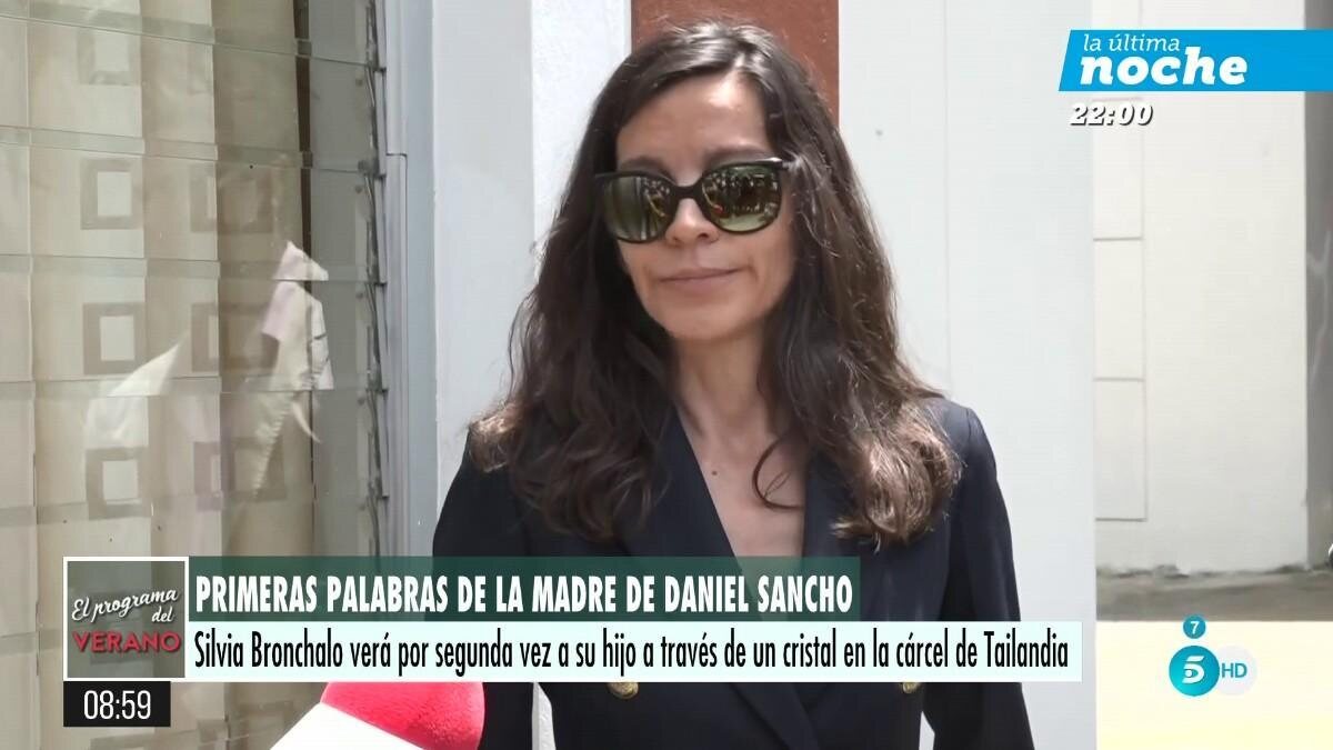 Silvia Bronchalo habló con la prensa tras su segunda visita a Daniel Sancho en prisión | Foto: Telecinco.es