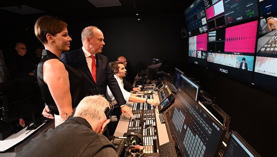 Los Príncipes de Mónaco visitan la televisión estatal TVMónaco | Foto: Instagram
