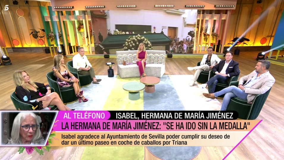 Isabel Jiménez habla en directo de su hermana María Jiménez | Foto: Telecinco.es