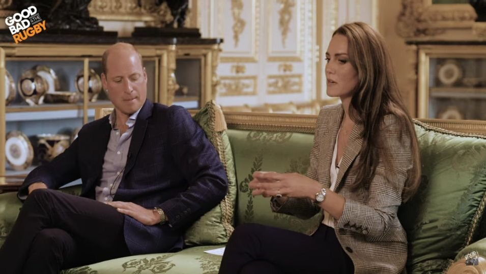 El Príncipe Guillermo y Kate Middleton en el pódcast de Mike Tindall | Foto: Youtube