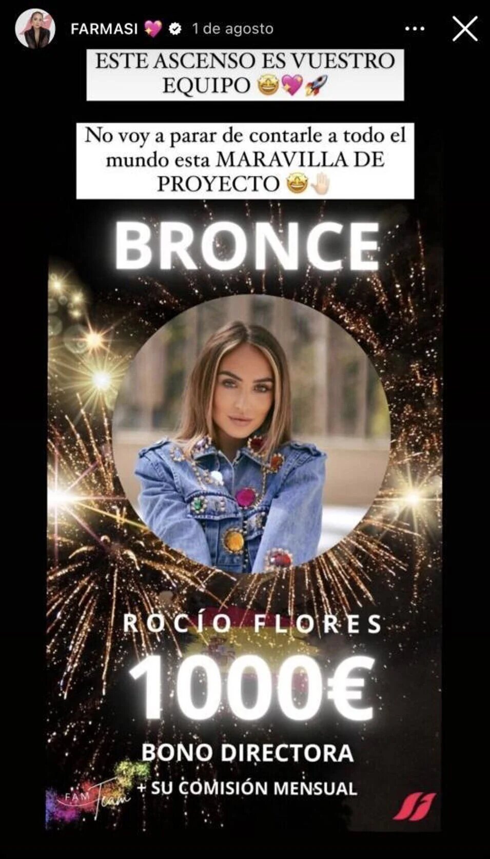 Rocío Flores promocionando Farmasi | Instagram