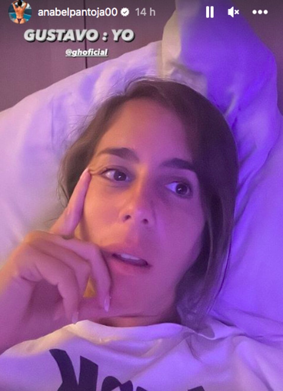 Anabel Pantoja y su cara viendo el fichaje de Gustavo | Instagram