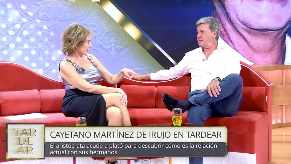 Cayetano Martínez de Irujo y Ana Rosa Quintana en 'TardeAR | Telecinco