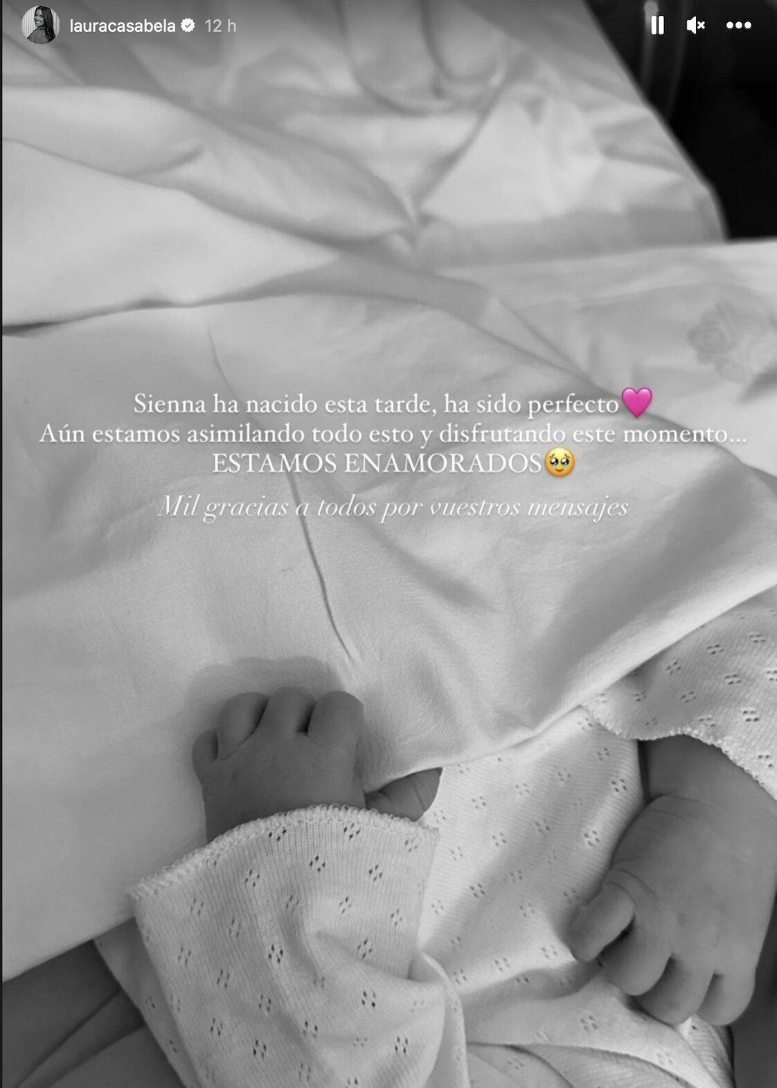 Laura Casabela anuncia que ha sido madre de Sienna/ Foto: Instagram