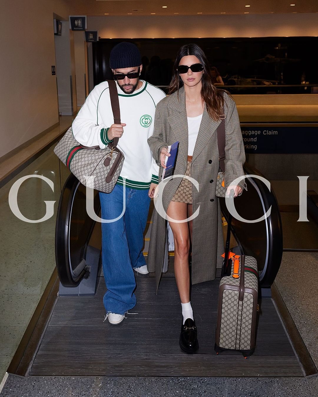 Kendall Jenner y Bad Bunny en la campaña de Gucci | Foto: Redes sociales