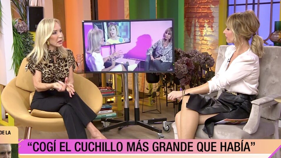 Carmen Lomana habla con Emma García | Foto: telecinco.es
