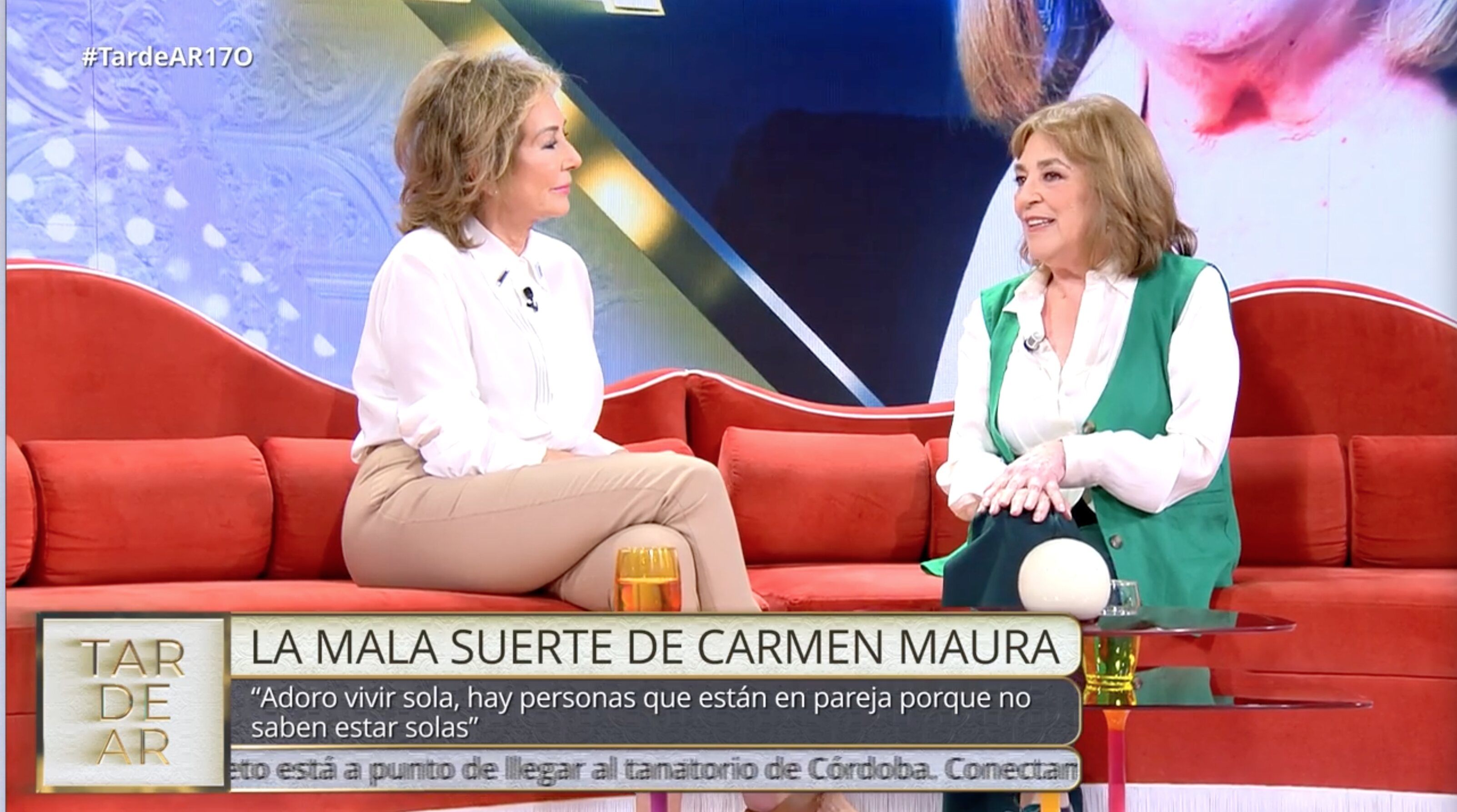 Carmen Maura ha recordado sus desgracias personales en 'TardeAR' | Foto: Telecinco.es
