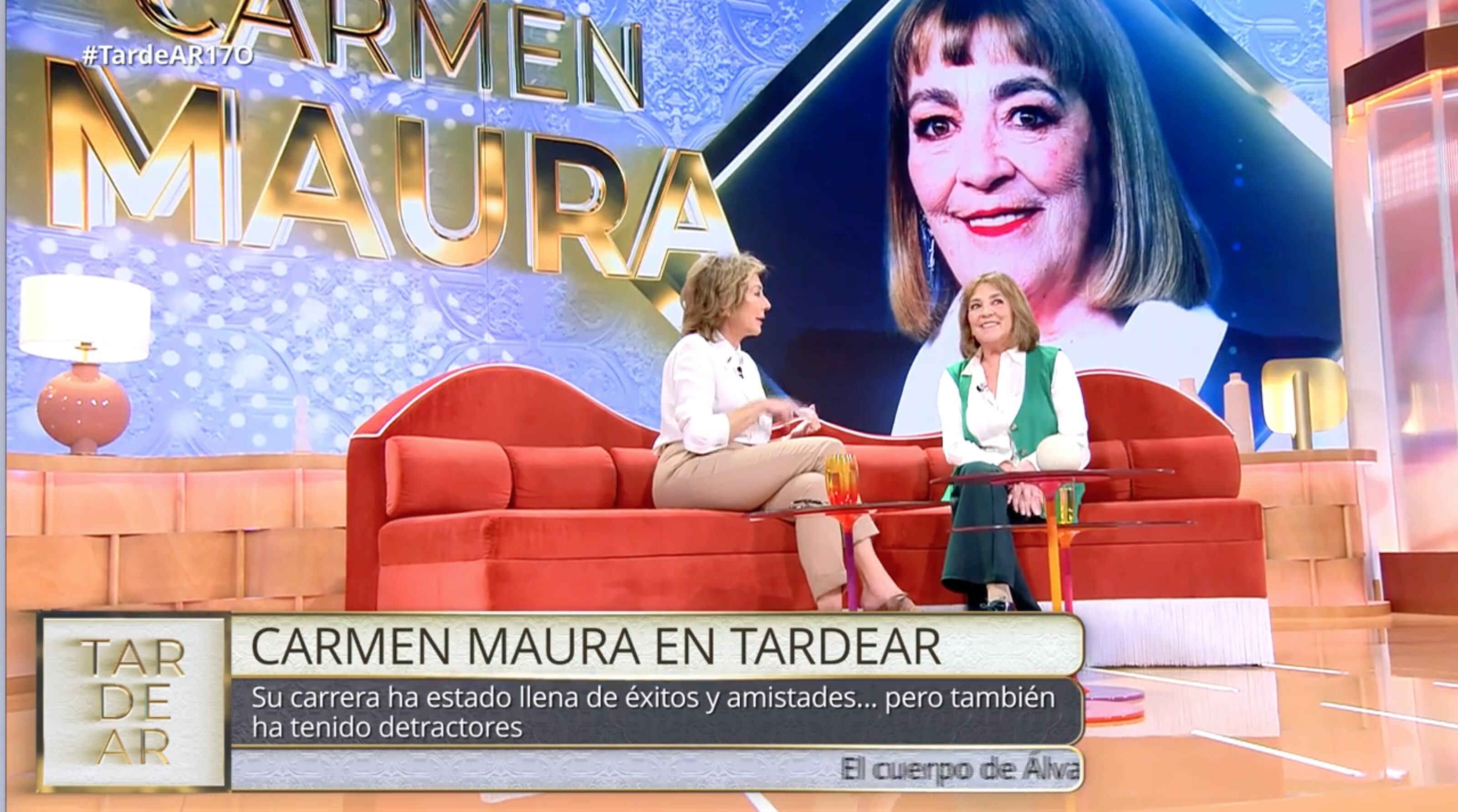 El gesto de Carmen Maura ante las cuestiones de Ana Rosa Quintana | Foto: Telecinco.es