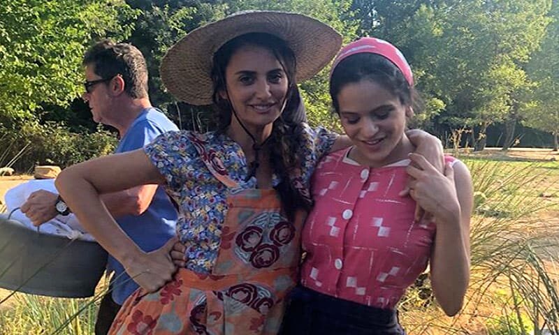 Penélope Cruz y Rosalía en el rodaje de 'Dolor y gloria'/ Foto: Instagram