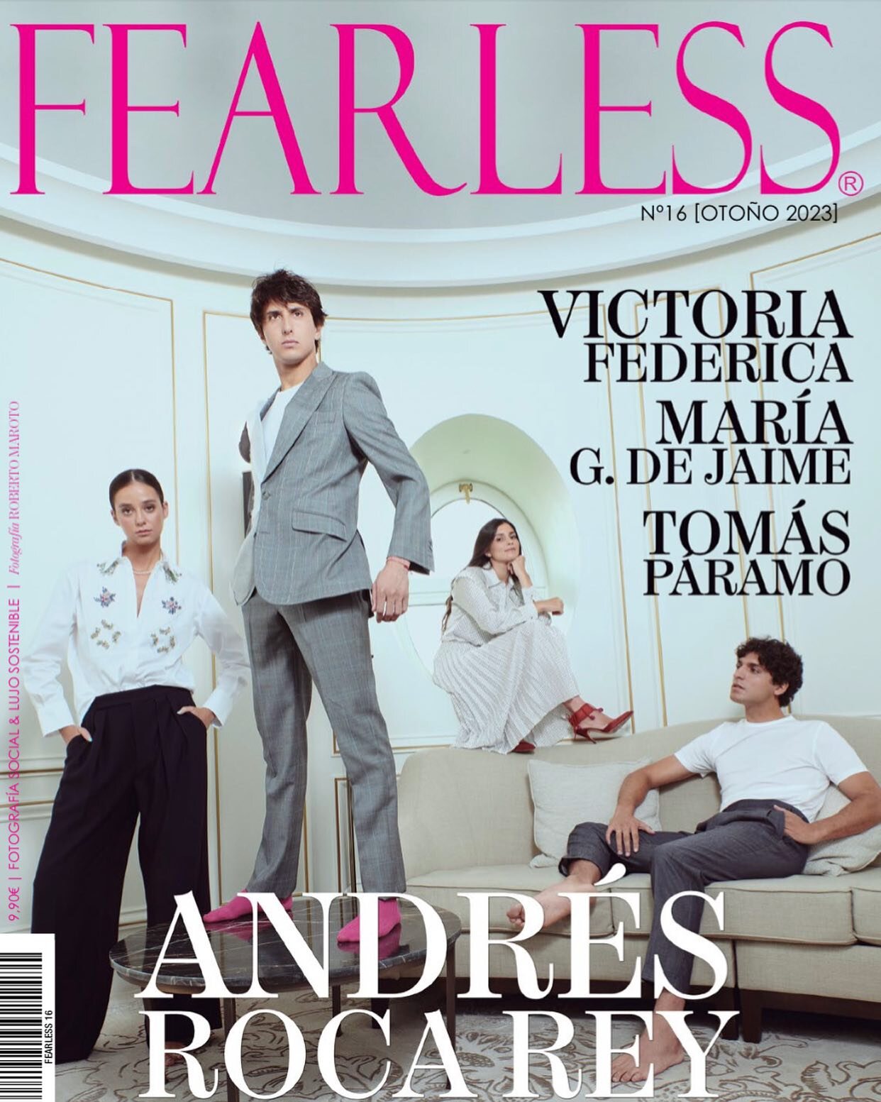 Roca Rey, Victoria Federica, Tomás Páramo y María G. de Jaime en la portada de 'Fearless'