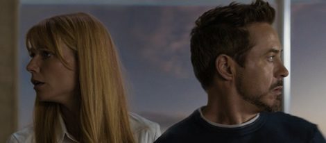 Gwyneth Paltrow y Robert Downey Jr. en 'Iron Man 3'