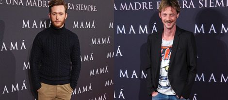 Los actores Pablo Rivero y Eloy Azorín en el estreno de 'Mamá' en Madrid