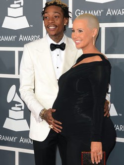 Amber Rose y Wiz Khalifa en los Grammy 2013