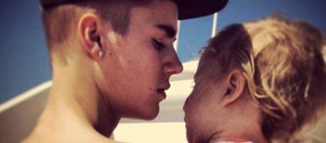 Justin Bieber con Jaxon/Foto:Instagram