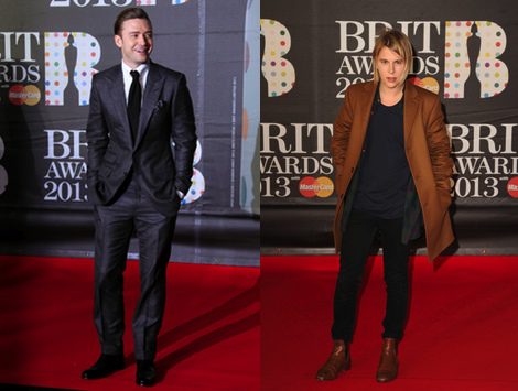 Justin Timberlake y Tom Odell, dos estilos diferentes para los Brit Awards 2013